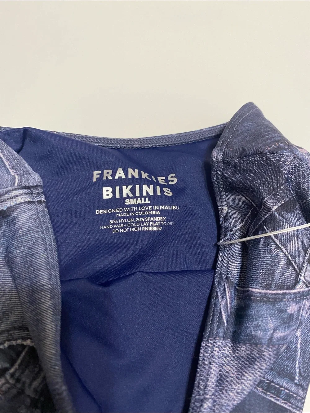 Frankie’s Bikinis Denim Print Anne Bikini Bottom
